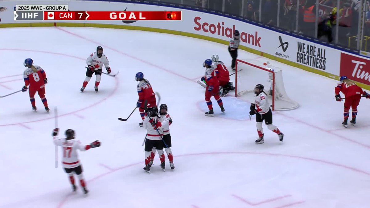 Save that puck! Sophie Jaques gets her first #WomensWorlds goal! @hockeycanada 🇨🇦☝️ #IIHF