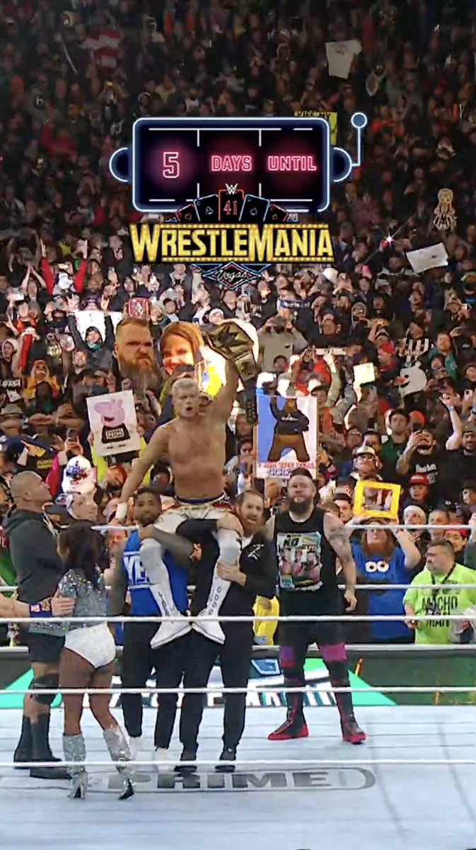 5️⃣. MORE. DAYS. #WrestleMania