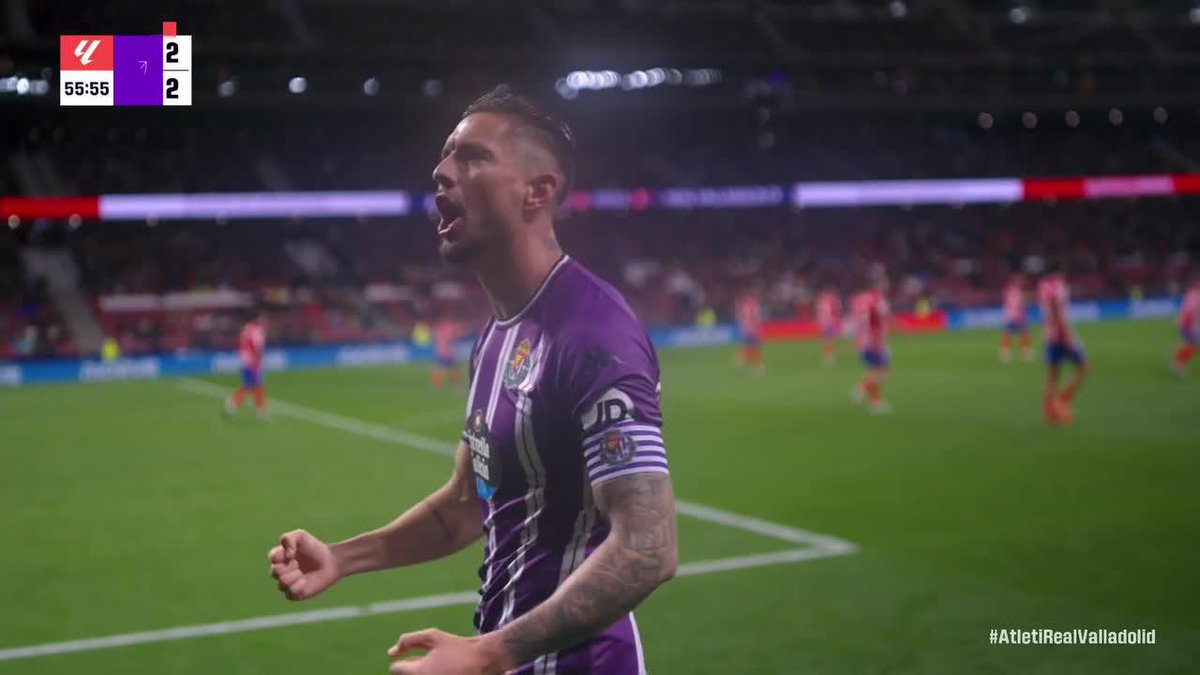 JAVI SANCHEZ'S FREE KICK DEFLECTS OFF CONOR GALLAGHER AND BRINGS VALLADOLID LEVEL AGAINST ATLETICO MADRID 😮