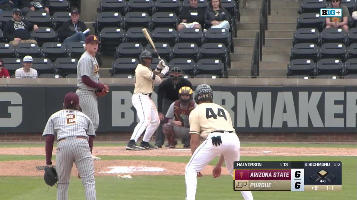 👑 CJ Richmond is Him!! First Walk-off at Alexander since 2023. #BoilerUp 💥💦 ⛽️ Exit Velo: 108 mph 📐 Launch Angle: 35 Degrees 📏 How Far Did It Fly: 441 Feet