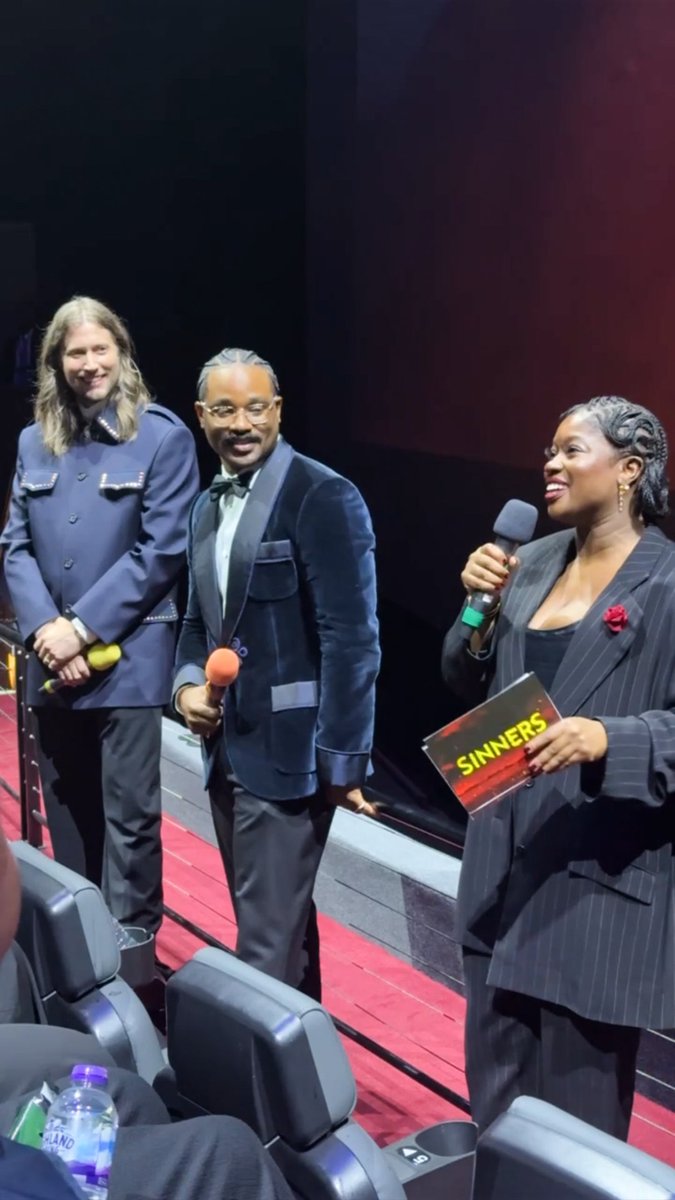 Ryan Coogler and Ludwig Göransson dropped into a special preview and introduced Sinners at BFI IMAX tonight 🔥 #SinnersMovie