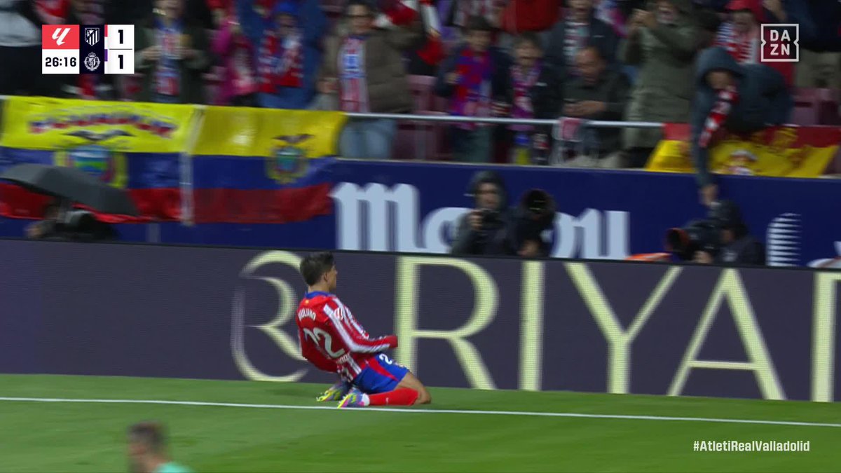 Para coraje y corazón el que siempre le pone él ❤️ El golazo de Giuliano Simeone ante el Real Valladolid #LALIGAenDAZN ⚽️