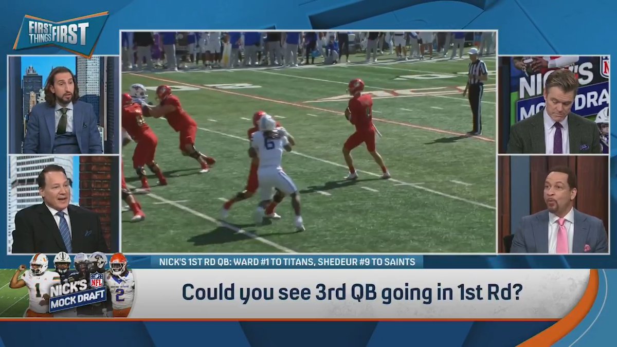 “I think Jaxson Dart goes to New Orleans.” Coach Mangini thinks Dart will jump Shedeur 🤯