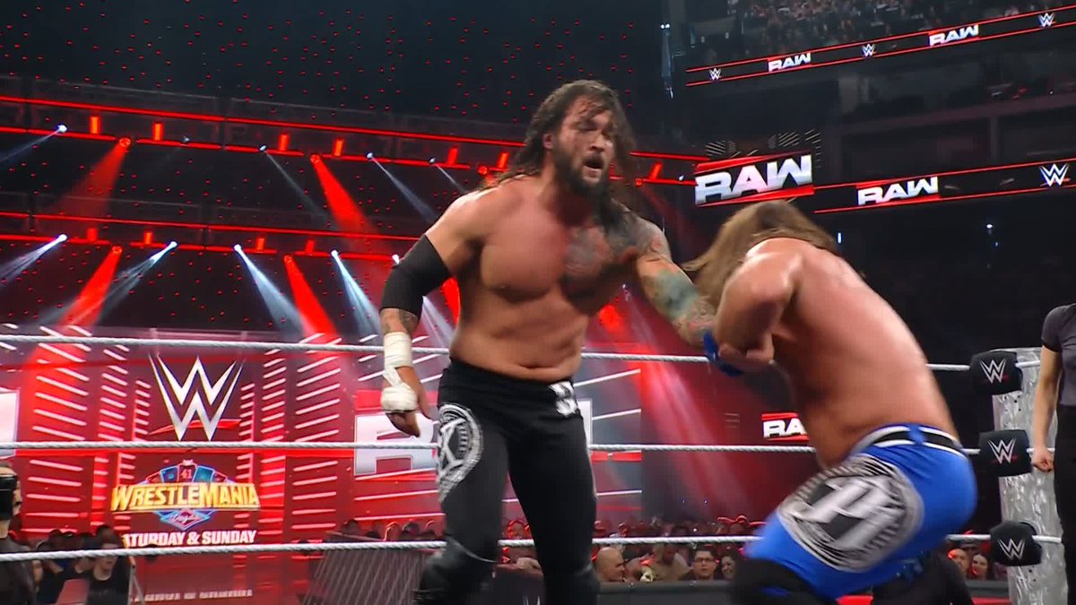 Unfortunate timing there... #WWERaw