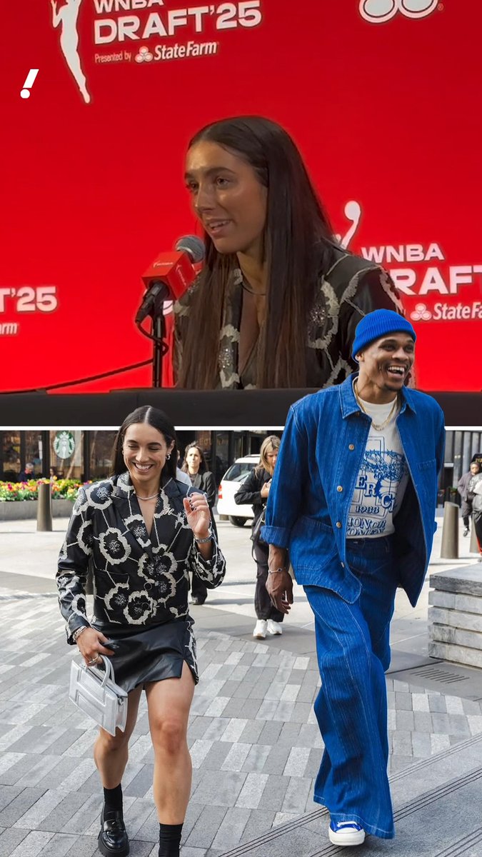 "YOU'RE GOING TO SEE THIS MORE OFTEN" 🔥 No. 6 WNBA pick Georgia Amoore on being styled by NBA "fashionista" Russell Westbrook for the WNBA Draft 👀