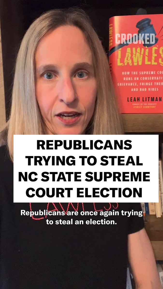 "Republicans are once again trying to steal an election." - Leah Litman