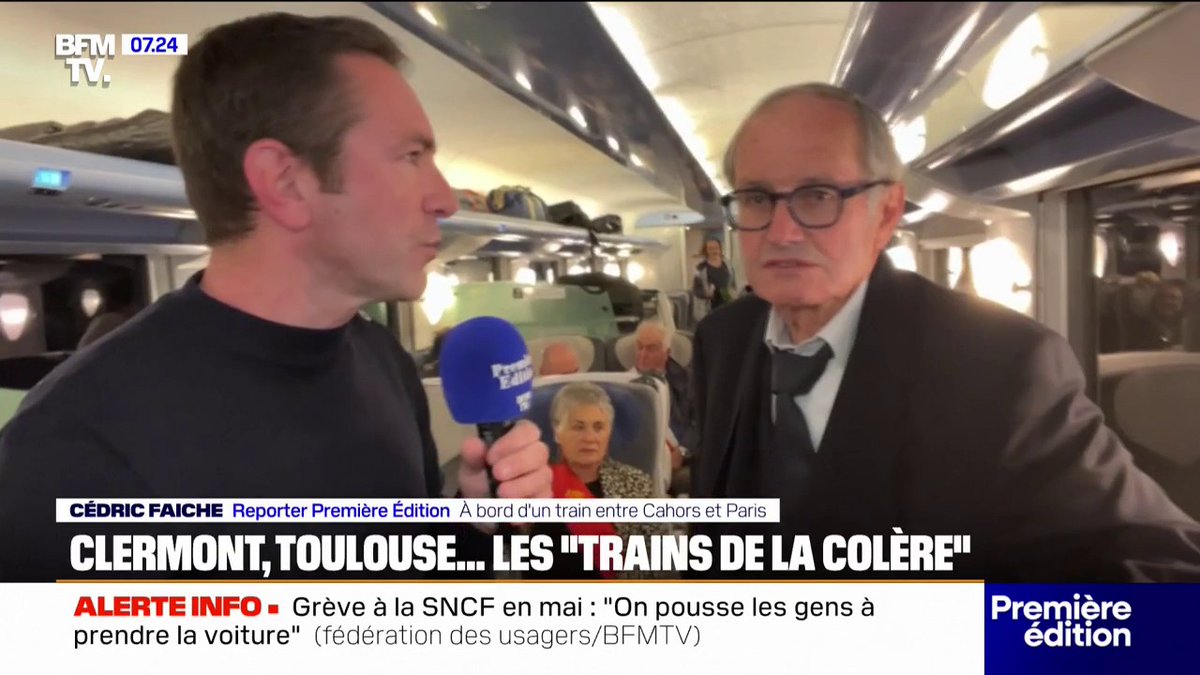 Des "trains de la colère" rallient la capitale pour dénoncer le manque de moyens accordés aux lignes Paris-Orléans-Limoges-Toulouse et Paris-Clermont-Ferrand Cédric Faiche