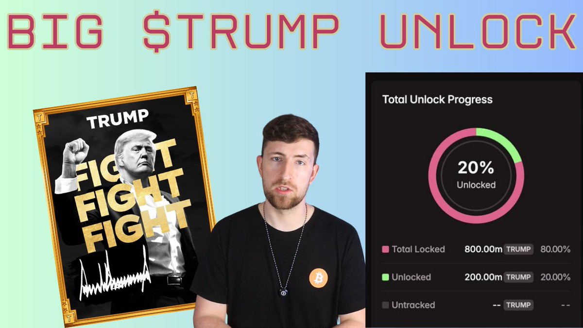 Gm frens ☕️ Just a quick heads up for anyone invested in $trump 40 million tokens will be released on the 18th April, that’s worth $330m ‼️