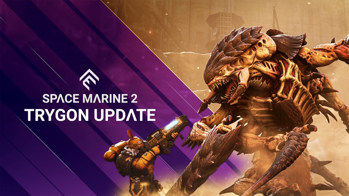The Trygon Update is out! Face the Trygon in the new Exfiltration mission, blast your enemies with the Inferno Pistol and customise your Space Marines with the Space Wolves and Imperial Fists DLCs. Exterminate that abomination, Space Marines. ⚔️
