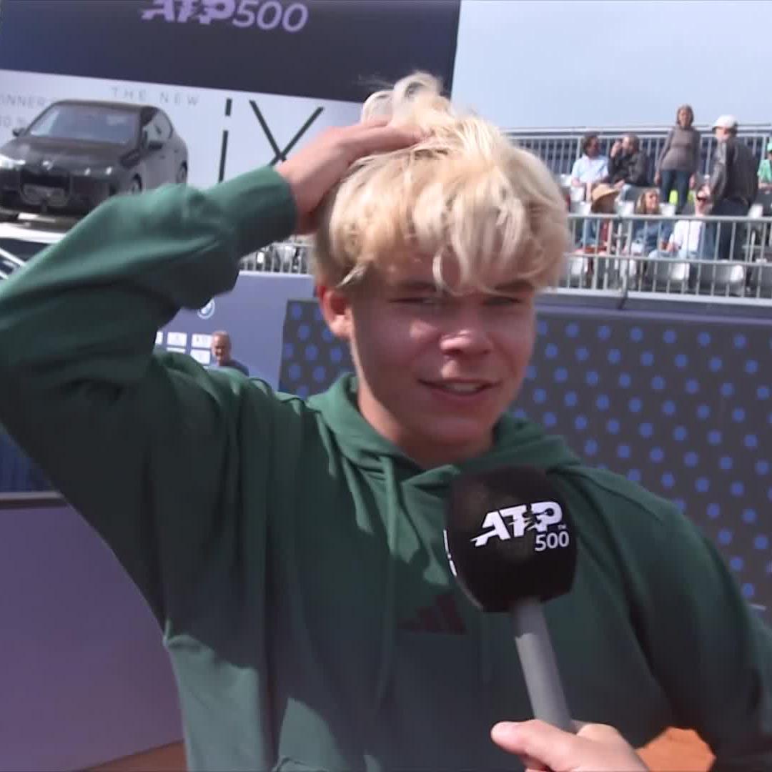 "I can't put it into words right now" 🔊 An emotional Dedura-Palomero reacts to his first ATP Tour win 🤩 #BMWOpen