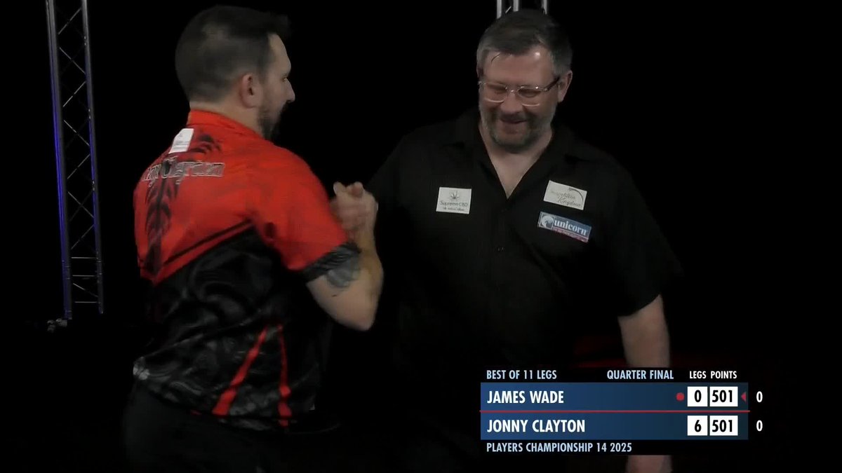 CLAYTON WHITEWASHES WADE! Jonny Clayton makes quick work of James Wade, as the Welshman races to a 6-0 victory to book his place in the semi-final! 📺 #PC14