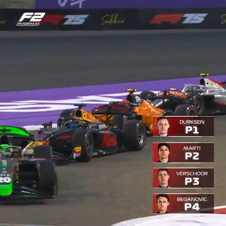You could NEVER have predicted the outcome of the Sprint podium! 🔮 The final laps of racing were insane! 👏 #F2 #BahrainGP