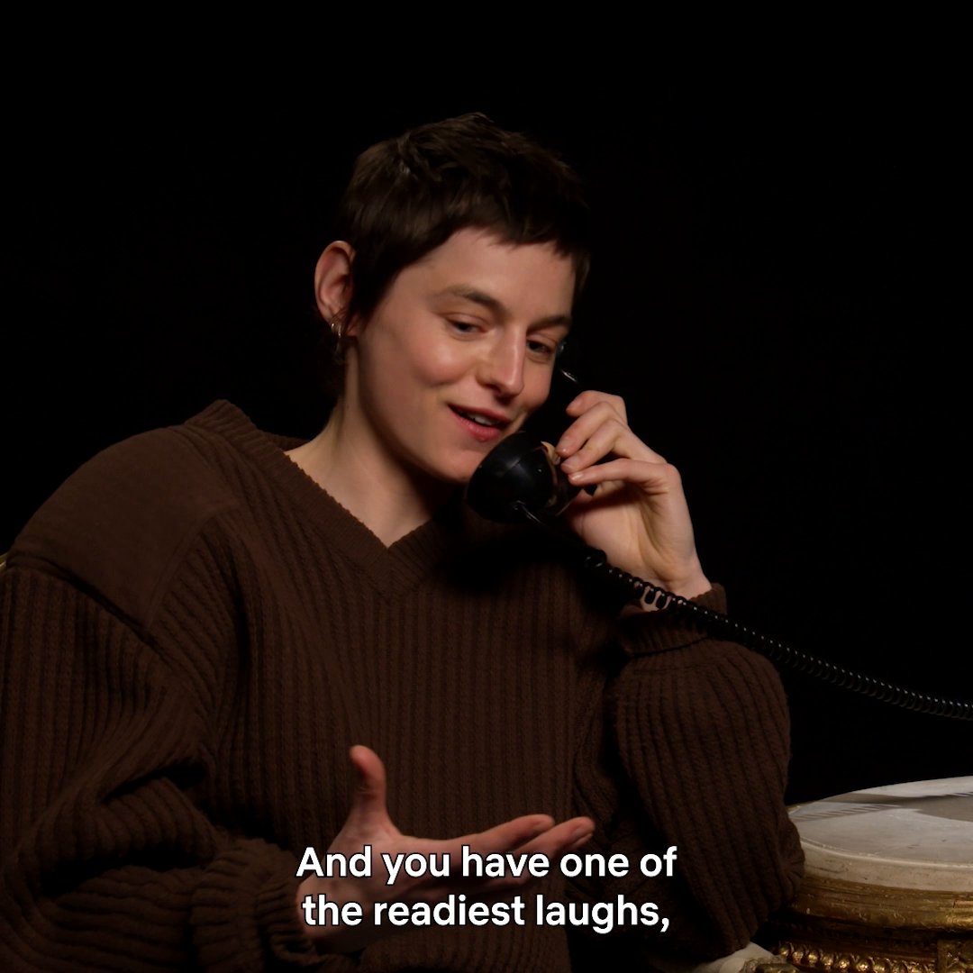 Emma Corrin and Issa Rae leaving each other voicemails 🥹 Black Mirror: Hotel Reverie is now playing.