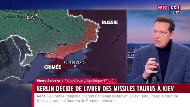 ▶️#International - Berlin décide de livrer des missiles Taurus à Kiev : “Le Taurus par ses capacités et par le discours de Merz, c’est un changement majeur.” Pierre Servent #24hPujadas #LCI #La26 ⤵️