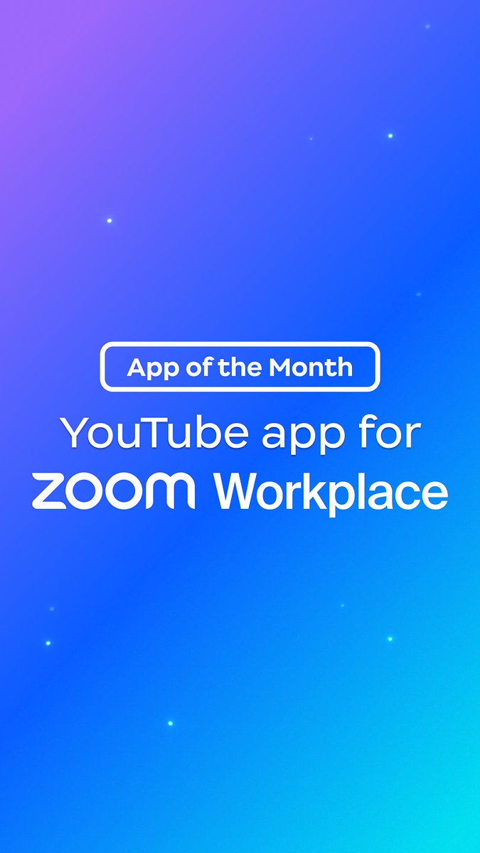 📢 Our next app of the month is here! Collectively watch and share video content in your meetings with the YouTube app for Zoom Workplace ▶️👉 Whether you're presenting customer testimonials, onboarding new team members, or running a training session, the YouTube app for Zoom Workplace makes it easy to play high-quality videos directly within your meeting, no screen sharing or tab switching required. The app is perfect for presentations, team activities, social events, education, and more. If you need to share a video asynchronously, just drop the link into any conversation, and Zoom Team Chat will display a helpful card with details about the video so your colleagues won't have to guess what they're clicking on ✅