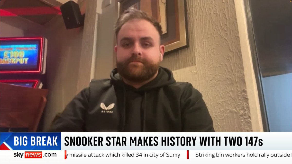 "It's a bizarre one". Professional snooker player, Jackson Page, speaks to Sky's Kamali Melbourne after he made history by making two maximum 147 breaks in one match. 📺 Sky 501, Virgin 602, Freeview 233 and YouTube