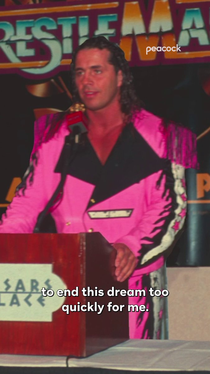 The pressure was on for Bret Hart 😳 #WrestleMania IX: Becoming A Spectacle is streaming now on Peacock.