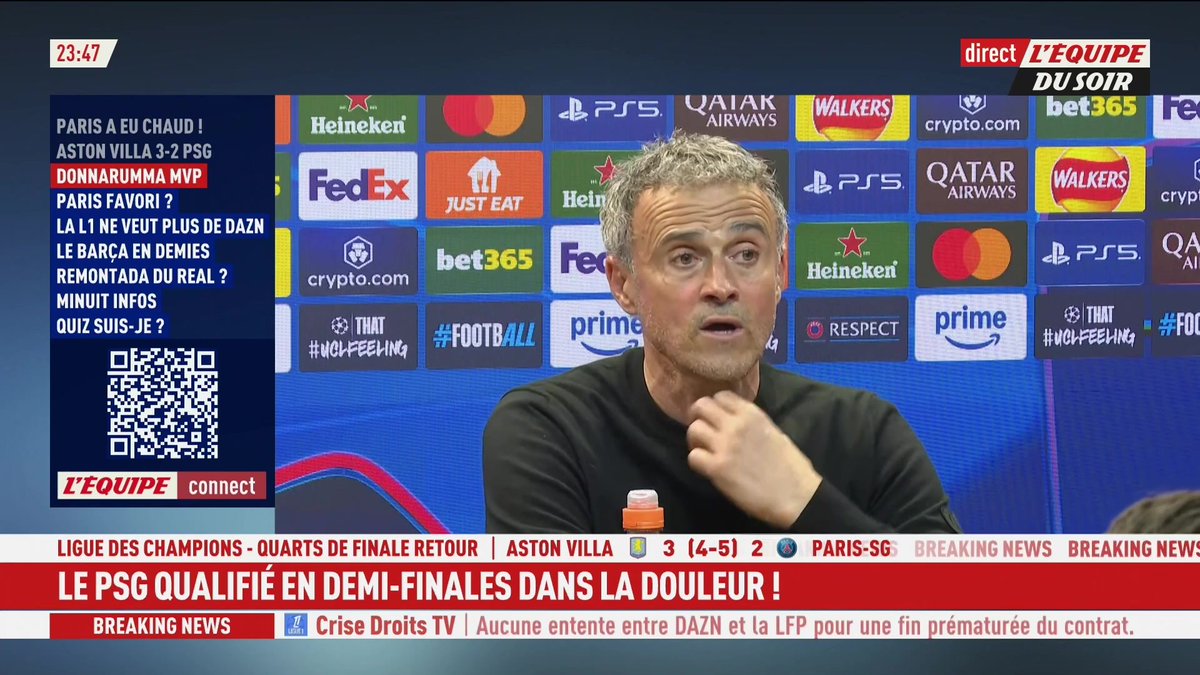 Luis Enrique revient sur qualification du PSG dans la douleur #EDS