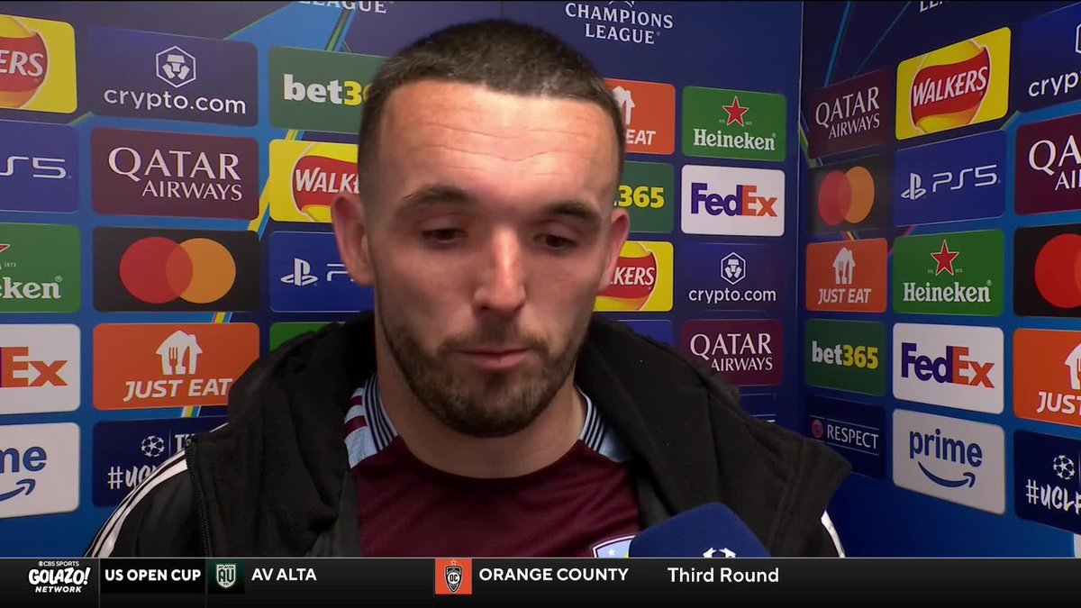 “We’ve got to be proud of the way we came back against one of the best teams in the world... We want more, we want to be back here next season.” Aston Villa Captain John McGinn wears his heart on his sleeve after a gutsy fightback against one of Europe’s best 💜