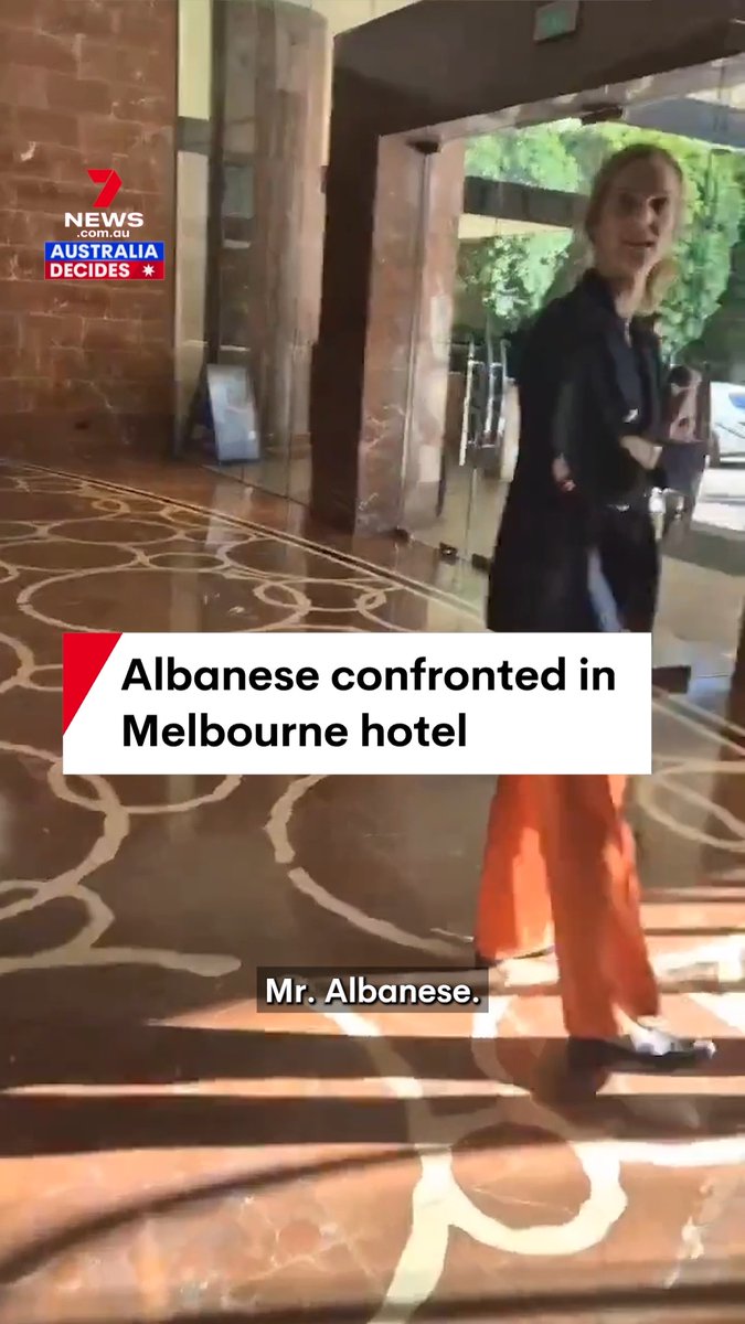 Australian Federal Police officers are on high alert on the federal election campaign trail, after two members of the public entered the lobby of the prime minister's hotel in Melbourne and tried to ask him questions about immigration and housing. #auspol #auselection #ausvotes #albanese #dutton #labor #liberal #australia #election2025 #heckle #7NEWS