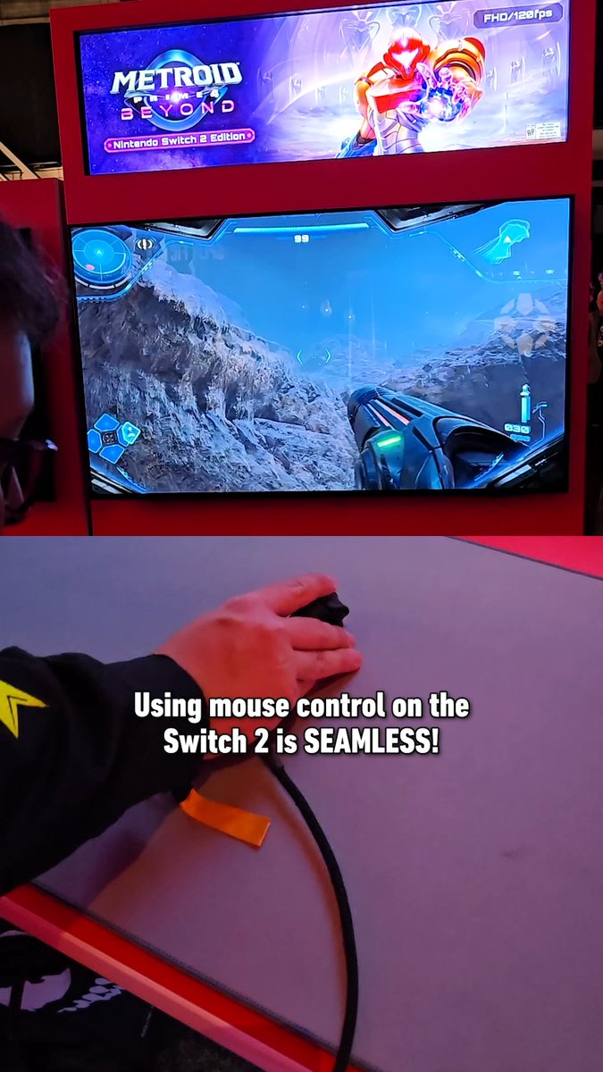 Switching between Mouse and Joy-Con stick was seamless while in the middle of combat in Metroid Prime 4: Beyond. Are you excited for mouse controls on Switch 2?