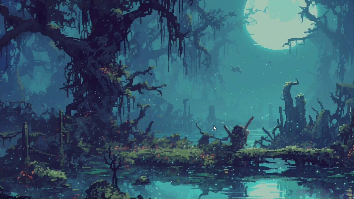 #ゲーム制作 #SRPGStudio #竜と獣が沈む水槽 水に沈みゆく世界が舞台の ディストピアRPG「竜と獣が沈む水槽」 マップ紹介「追憶の畔」 かつては美しい自然保護エリアだった場所の一つ。 今はその面影は無く、寂しさだけが残されている。 なぜ、この世界は”こう”なってしまったのだろう…――