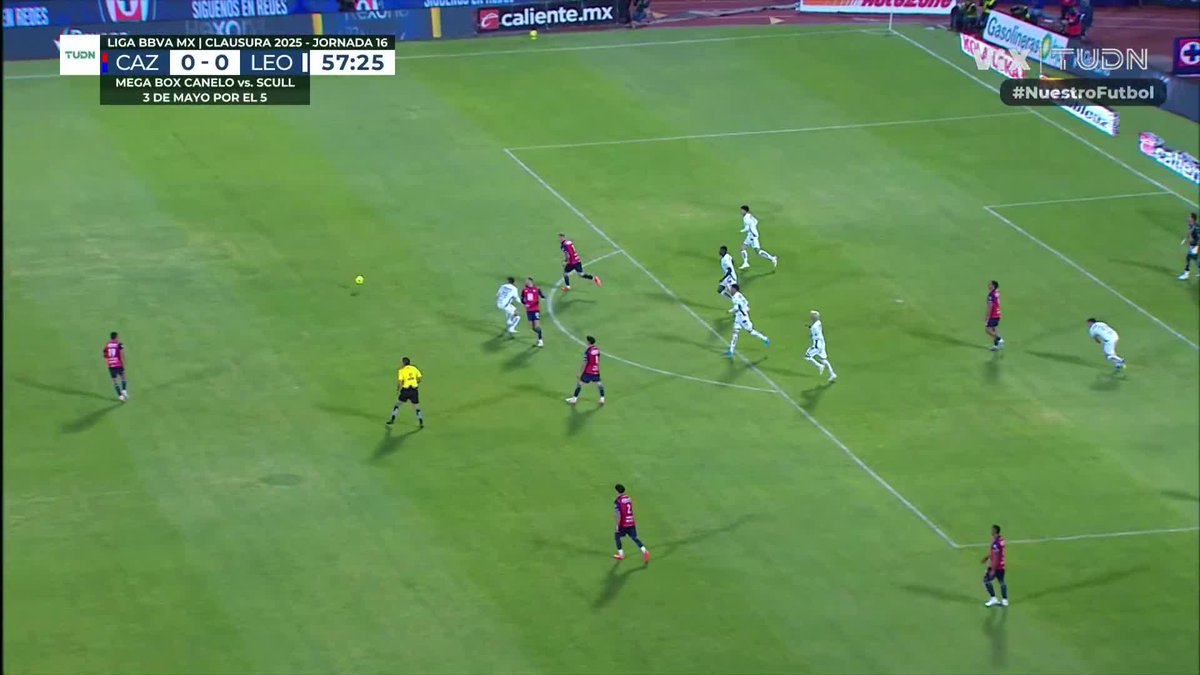 ¡Golazo de la Fiera! Mendoza cruza su disparo para el 1-0 #NuestroFutbol