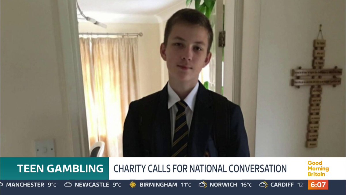 Soaring numbers of teenagers are getting hooked on gambling and ending up in crippling debt, that's the warning from the charity Gamble Aware. They are calling for a "national conversation" about the causes of the rise, which they say includes online ads and social media influencers. Will Godley reports.