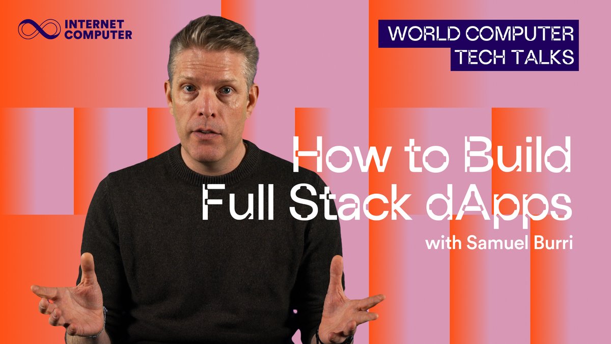 📢 NEW EPISODE: World Computer Tech Talks - How to Build Full Stack dApps Samuel Burri ∞ reveals how developers can create true end-to-end decentralized applications on the Internet Computer: 🔗 Code and state in one canister 💻 Multiple programming language options 🌐 Onchain frontend and backend Discover dApps on ICP: Watch now: