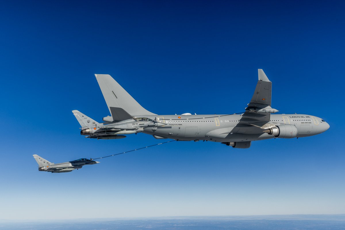 This is how we do it. 😎 Watch how we converted the first #A330MRTT for the Ejército del Aire y del Espacio from a civilian airliner to the advanced tanker transport aircraft it is today: from equipping the refuelling system ⛽, to painting 🎨, to the first test flight. ✈️