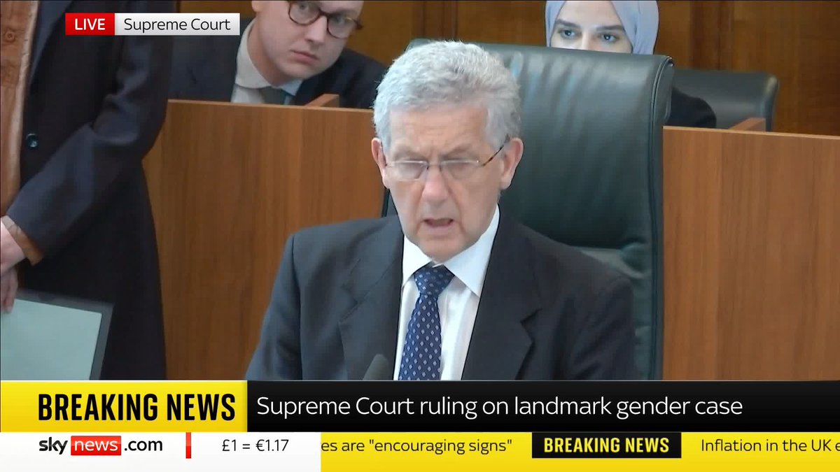 BREAKING: It's the "unanimous decision" of this court that the terms "woman" and "sex" refer to a biological woman and biological sex in the Equality Act 2010, Lord Hodge says in the Supreme Court Live updates ➡️ 📺 Sky 501 and YouTube