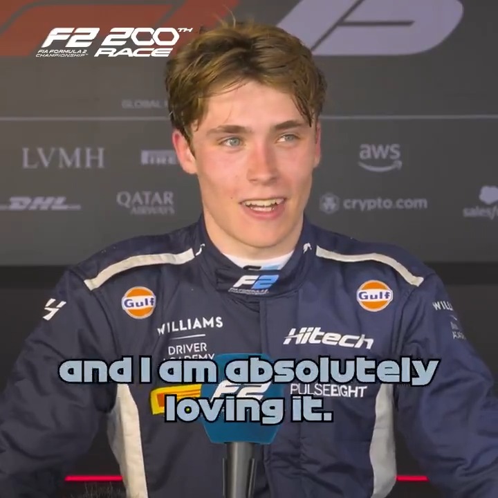 We're watching Luke Browning live out his dreams in real time 🥹 #F2 #BahrainGP