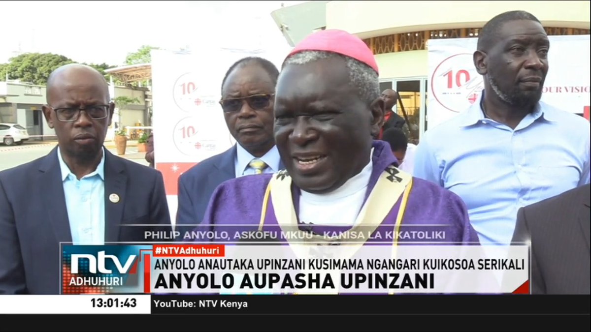Anyolo Aupasha Upinzani Askofu Mkuu wa kanisa la katoliki nchini Philip Anyolo ameukosoa upinzani kwa kuungana na serikali badala ya kusimama ngangari na kuikosoa kwa lengo la kuimarisha utendakazi wa serikali. #NTVAdhuhuri Fridah Mwaka