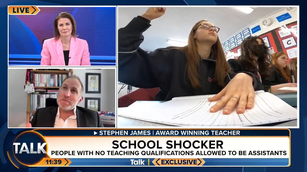 EXCLUSIVE: Classrooms are being filled with unqualified teaching assistants, as schools look to fill gaps with cheap labour. Teacher Stephen James: "It beggars belief you would let these people loose on children at such a crucial stage... it undermines my profession!" Julia Hartley-Brewer