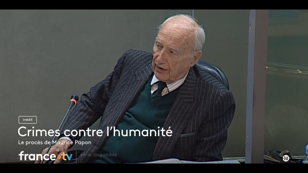 Maurice Papon, le haut fonctionnaire français jugé pour complicité de crime contre l’humanité. Retour sur ce procès historique dans la série-doc "Le procès de Maurice Papon" à retrouver ce soir à 21h05 sur France 3 et dès maintenant sur