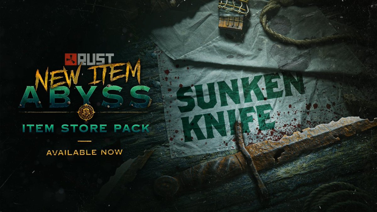 The Abyss Pack now has the Sunken Knife as a new addition. 🔪🤿🐟 It follows the damaged deep-water aesthetic found in the Abyss Pack. But don't worry, despite its corroded form, it still functions fully as a sharp close combat weapon. Get yours here: