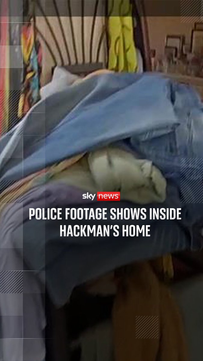 Police have released bodycam footage showing officers searching the home of Gene Hackman and discovering the remains of the actor, his wife and one of their dogs.