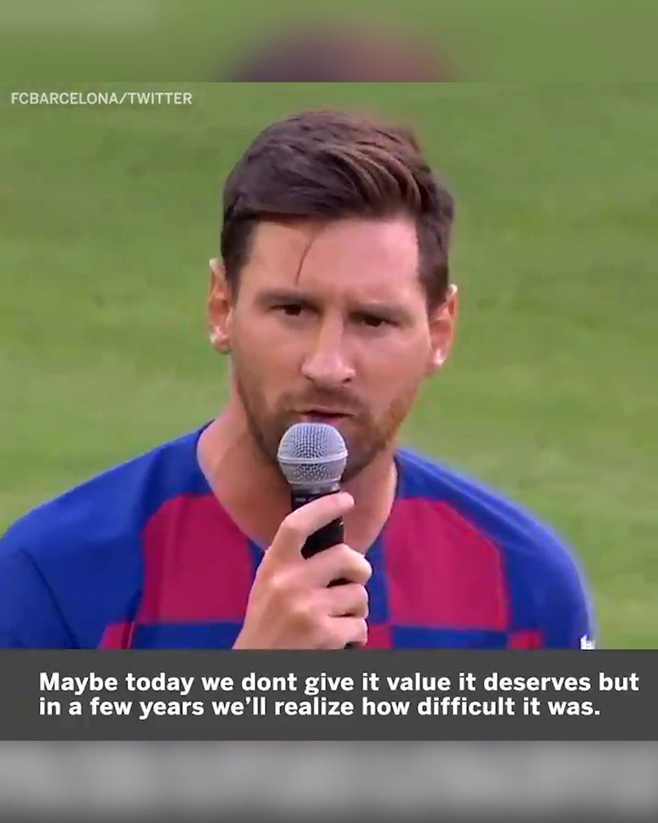 Four years ago, Lionel Messi spoke about Barcelona winning eight titles in 11 years and the perspective that would be gained years later.