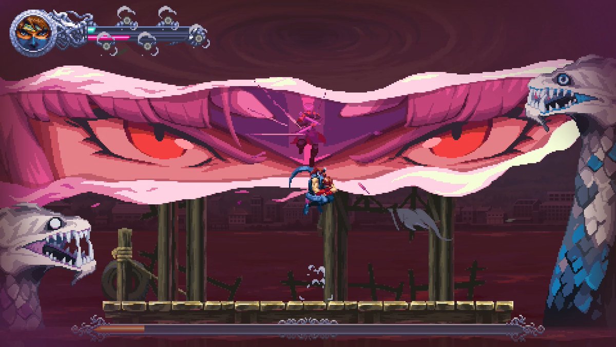 Yes that's the team behind Blasphemous taking Ninja Gaiden into the 2D realm. Ninja Gaiden: Ragebound's second playable character, Kumori, brings her agile combat style to battle:
