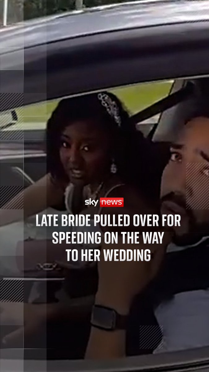 Police in Florida stopped a car that was travelling 105mph only to find a bride in the passenger seat on the way to her own wedding 💍 More videos: