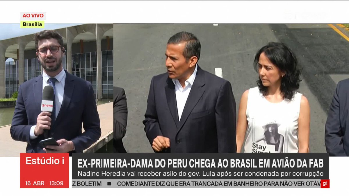 Ex-primeira-dama do Peru, condenada por corrupção, chega ao Brasil em avião da FAB após receber asilo do governo Lula. Detalhes com Pedro Figueiredo. ➡ Assista ao #Estúdioi: #GloboNews