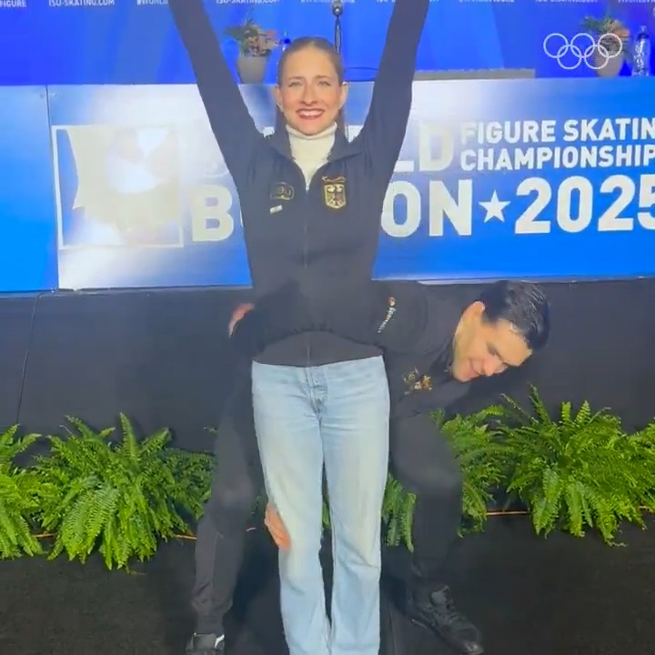 Upside down 🙃⛸️ Ahead of #WTTFigure in Tokyo, let's enjoy figure skaters Minerva Fabienne Hase and Nikita Volodin attempting another pairs trend. 🙂 #FigureSkating I ISU Figure Skating I Team Deutschland