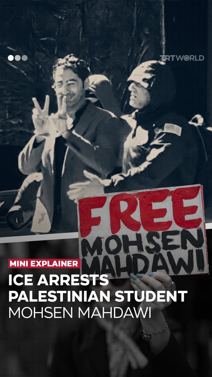 Another Palestinian student from Columbia University has been arrested in the US. Green-card holder Mohsen Mahdawi was handcuffed while inside the US Immigration Service building, where he had presented himself for a citizenship interview
