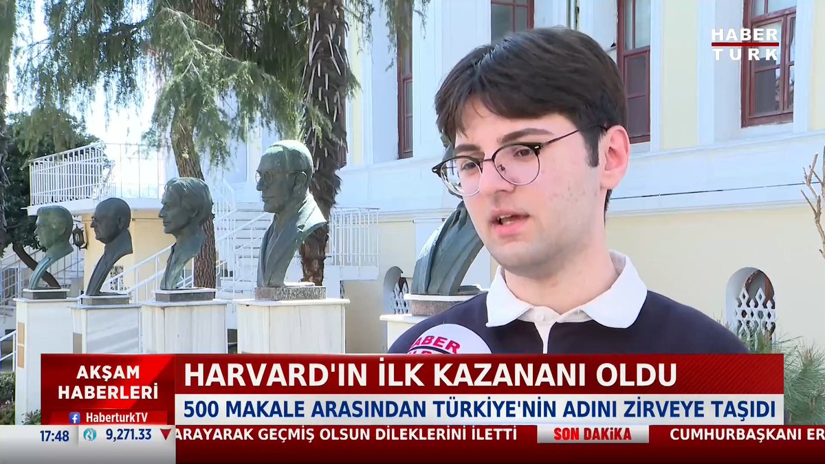 Kabataş Lisesi öğrencisi Cemil Türk, Harvard'da lise öğrencilerine yönelik düzenlenen makale yarışmasını kazanan ilk Türk oldu.