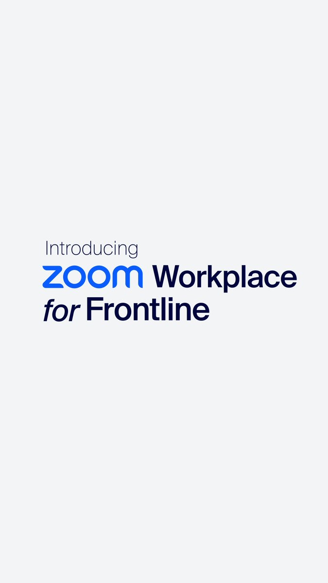 Zoom Workplace for Frontline is now available 📣➡️ Purpose-built and AI-first, it's specially designed to supercharge on-shift communication and work management for frontline teams ✨ Zoom Workplace for Frontline equips frontline workers across industries like retail, manufacturing, healthcare, and first responders 👩⚕️👨🏭👮♀️ It gives them the tools they need to stay focused, connected, and efficient throughout their day — all within the easy-to-use and familiar Zoom Workplace app ✅ Key features include: 💬 Auto-generated on-shift chat groups 🎙️ Push-to-talk functionality 🔄 Shift swapping 📋 Task management 📑 Shift summaries