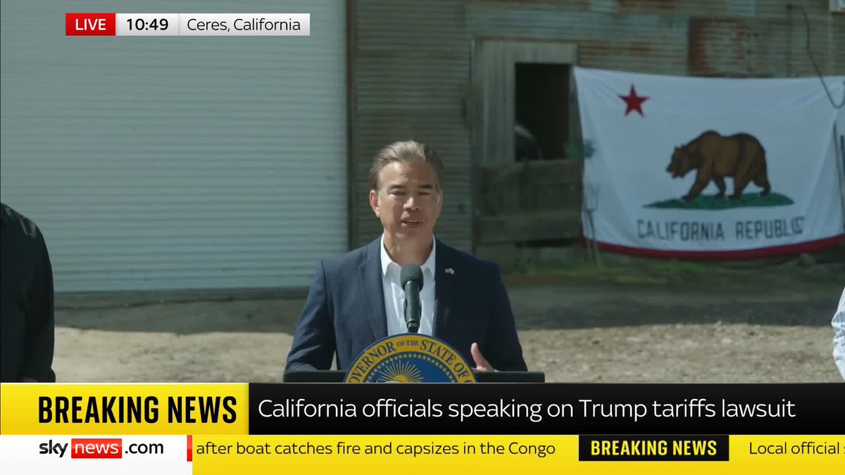 'Together with Governor Newsom, I am filing our 14th lawsuit against US President Donald Trump' Attorney General of California Rob Bonta says Trump 'doesn't have the authority to impose these tariffs and he must be stopped' 📺 Sky 501 and YouTube