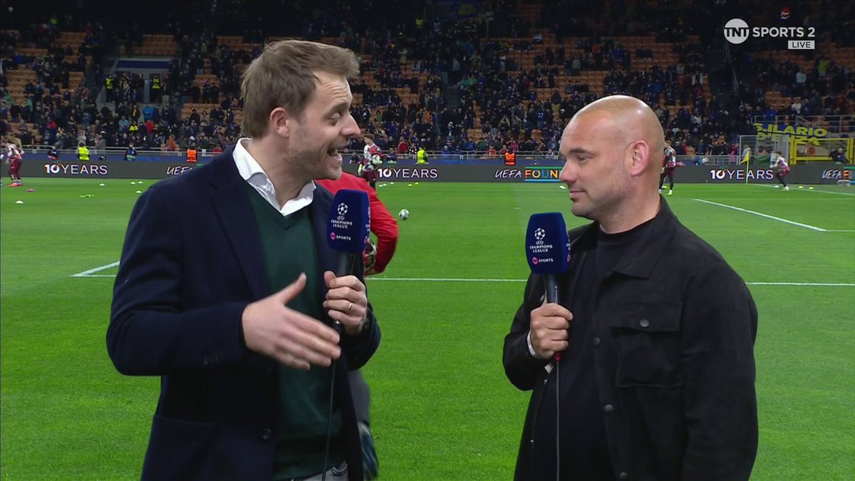 "Two years ago they were close, this year they deserve it" 🏆 Wesley Sneijder thinks the current Inter squad has more than enough to win the UCL, and reminisces to when he lifted the trophy 💙🖤 🎙️ Patrick Kendrick | 📺 TNT Sports &amp; discovery+ UK