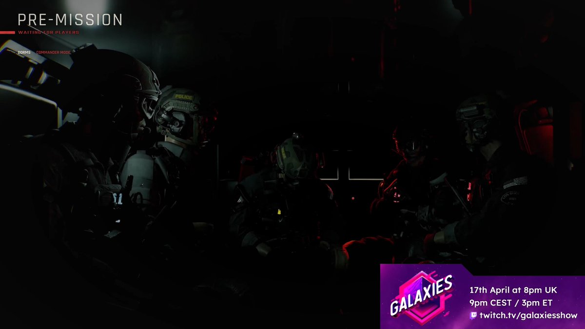 Check-in officers - we are just 24hrs out until the latest briefing and intel for Ready or Not. Tune into the Twitch Galaxies Showcase tomorrow, April 17th Sexual GIF ET for more details
