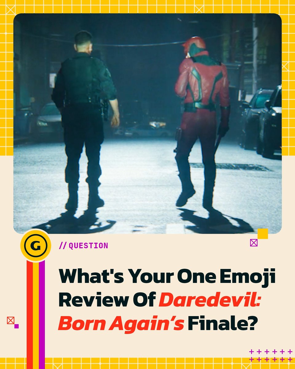 Drop your emoji review for the #DaredevilBornAgain finale below! We'll start: 🩸