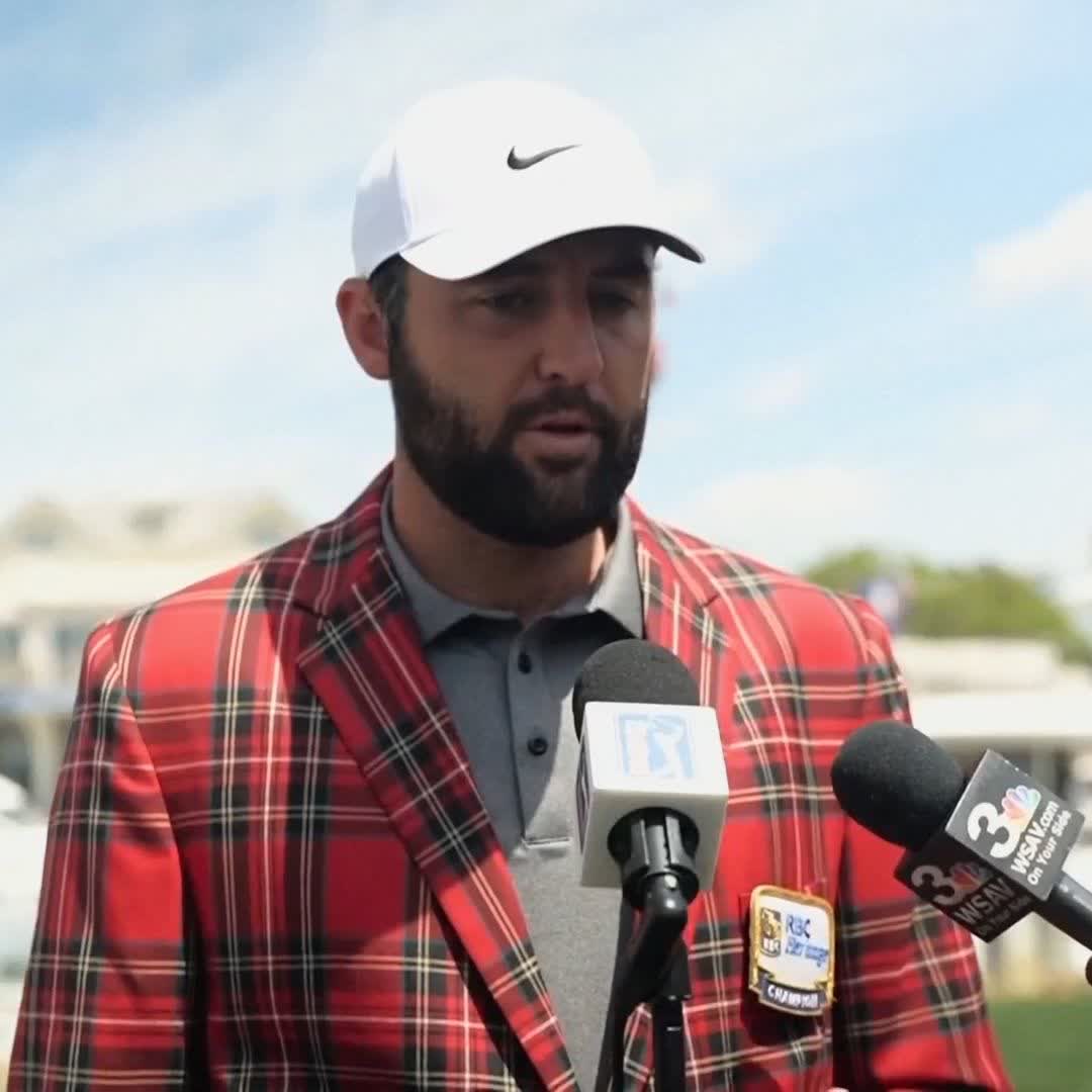 "It was cool to be able to be there to congratulate him" 🤝 Scotty Scheffler on Rory McIlroy's win at The Masters ⛳️